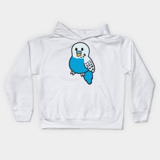 Cute Blue Budgie Kids Hoodie